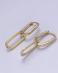 Dangle Link Chain Hoop Earrings - Cloth + Cabin