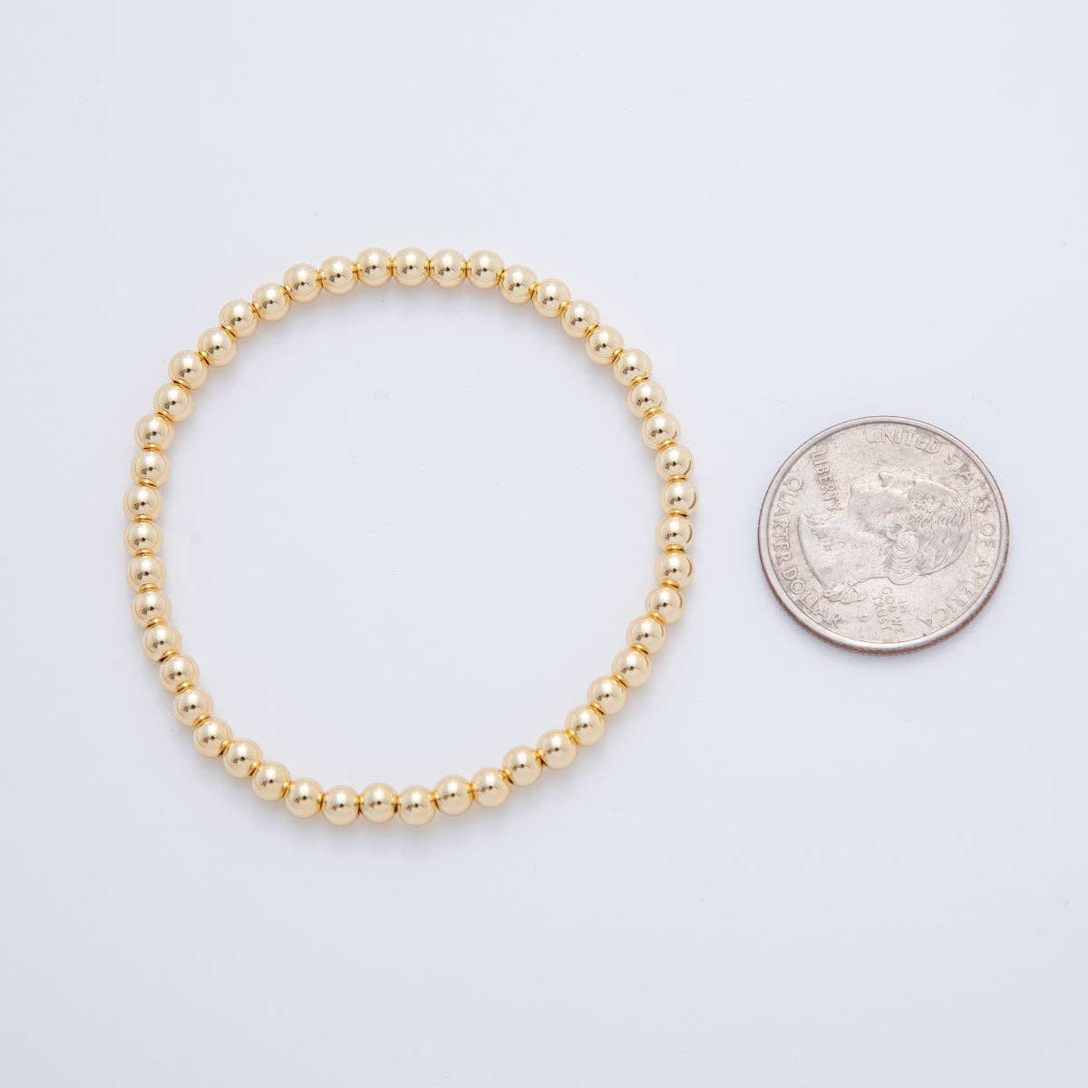 4mm Minimalist Round Ball Stretch Bracelet