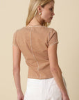Tahni Striped Button-Front Top