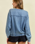 Lorena Denim Bomber Jacket