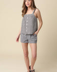 Myah Gingham Drawstring Shorts