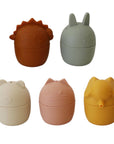 Animal Mold Free Silicone Bath Toy Set 