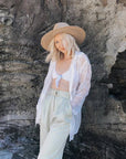 SEIRA - Wide Brim Open Weave Straw Rancher Hat