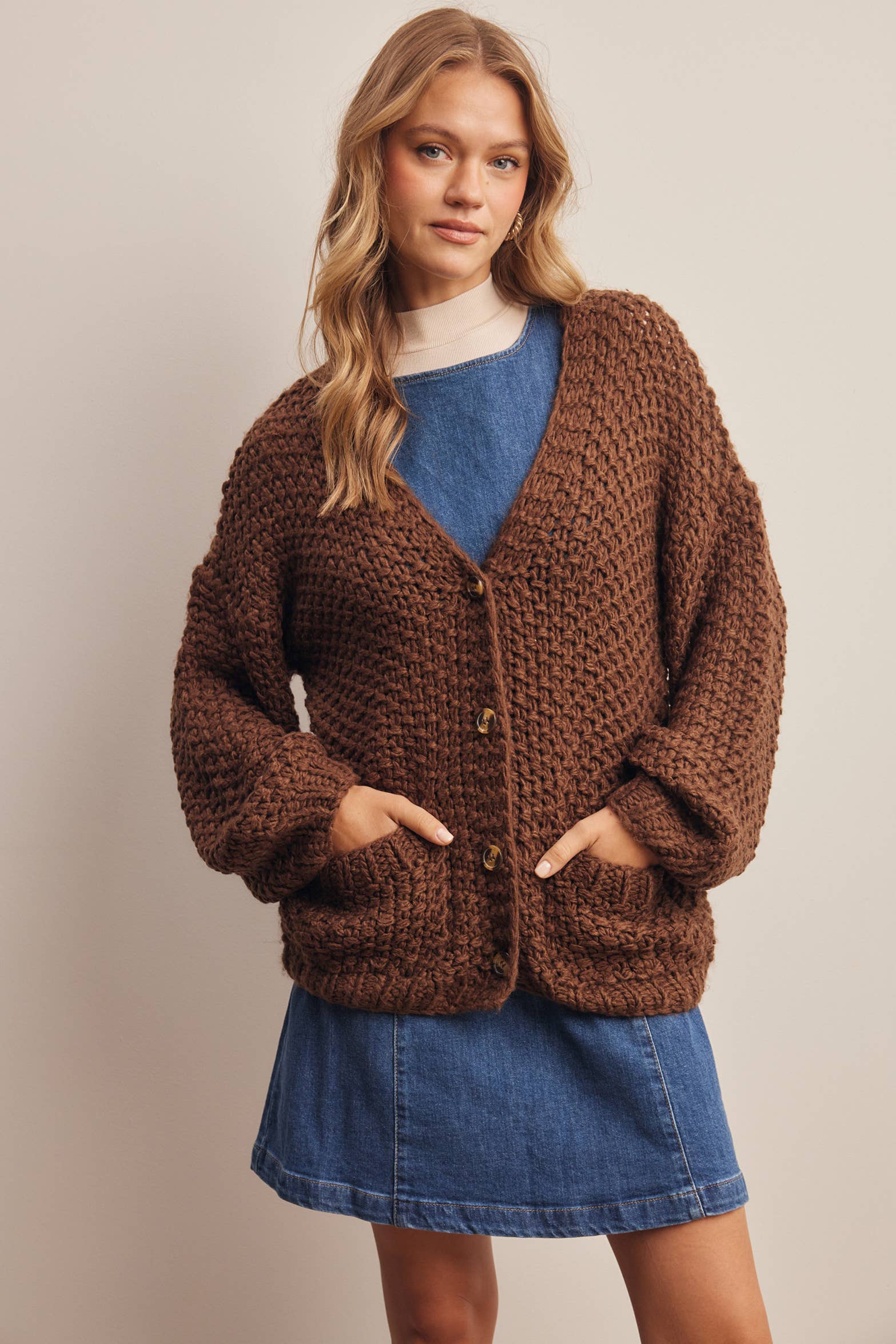 Aliza Handmade Chunky Knit Cardigan