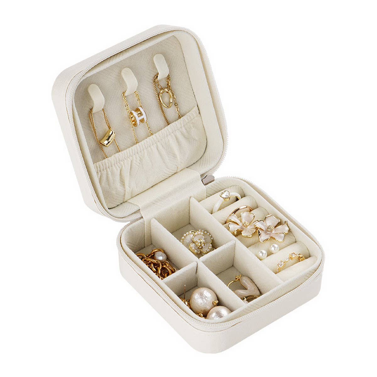 MACARON SOLID COLOR JEWELRY STORAGE BOX_CWAJE1541 - Cloth + Cabin
