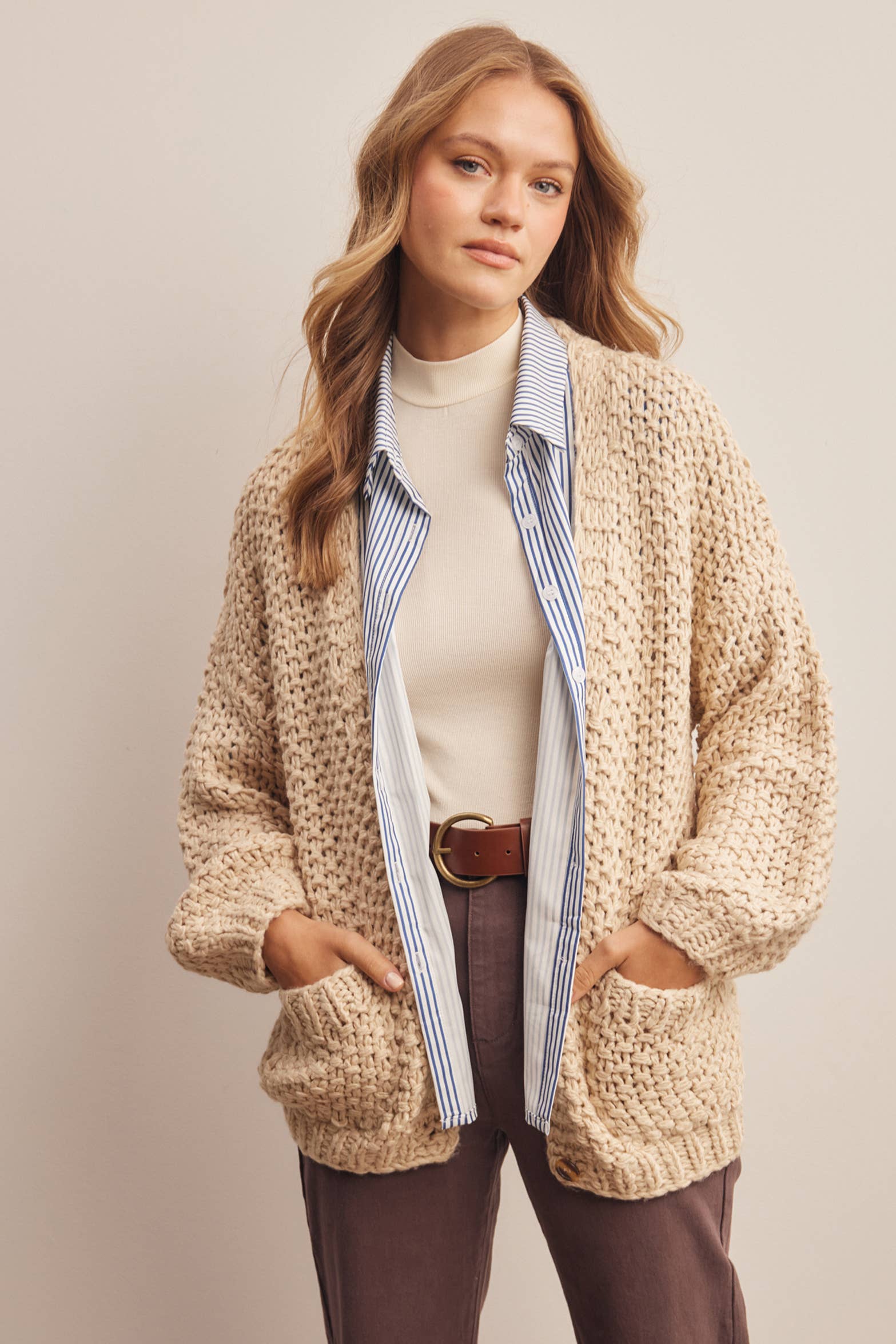 Aliza Handmade Chunky Knit Cardigan