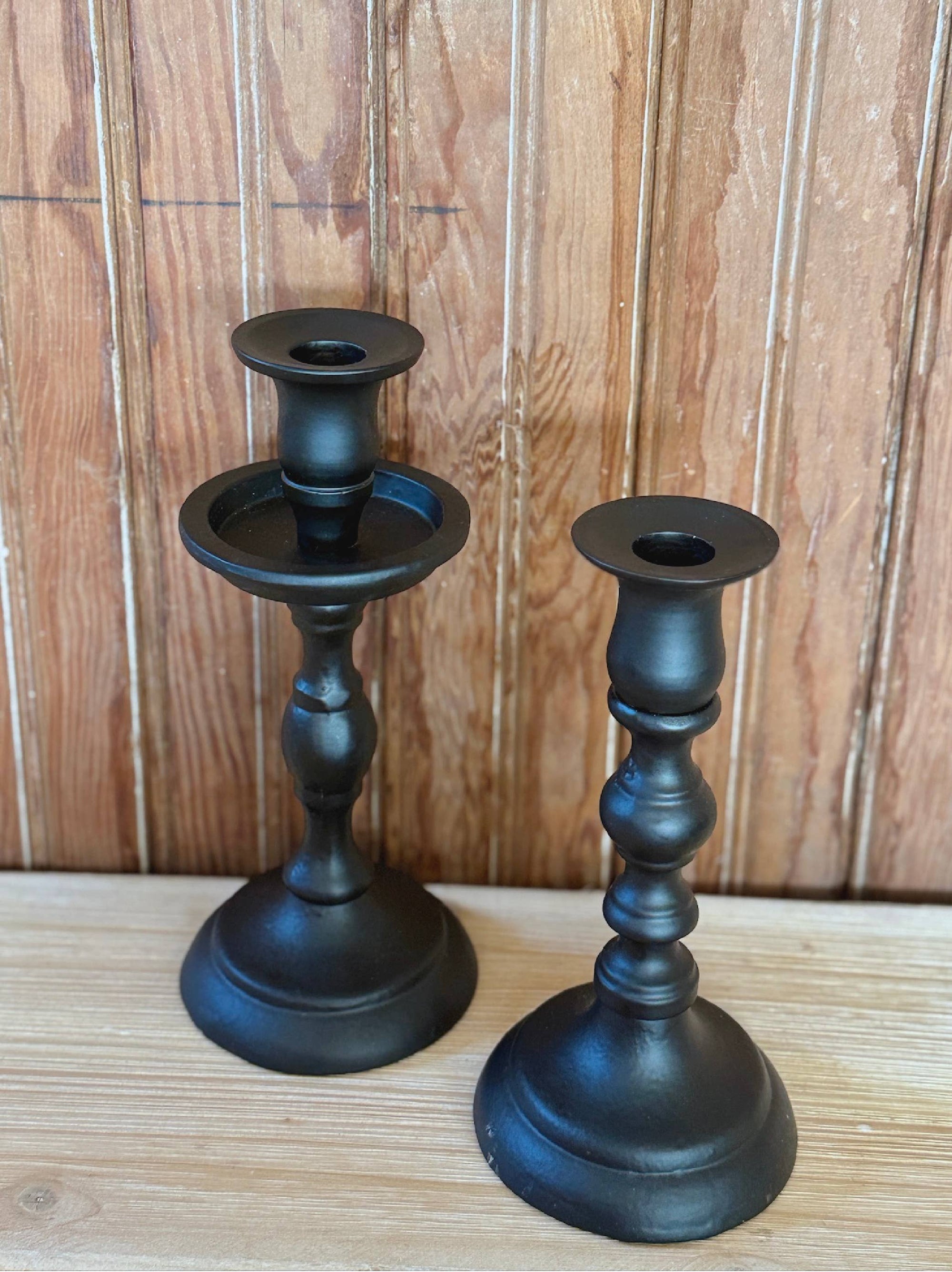 Black Empire Taper Candle Holder Small