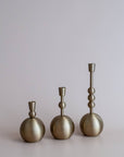 Large Stacked Orb Taper Candle Holder