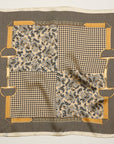 Vintage Chain & Paisley Print Square Scarf