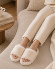 Plush Faux Fur Slide Slippers
