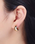 Chubby Band Hoops Huggie Earrings - Cloth + Cabin