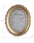 Gold Polyresin Oval Rosette Border Photo Frame - Cloth + Cabin