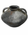Rustic Dark Gray Ceramic Vase
