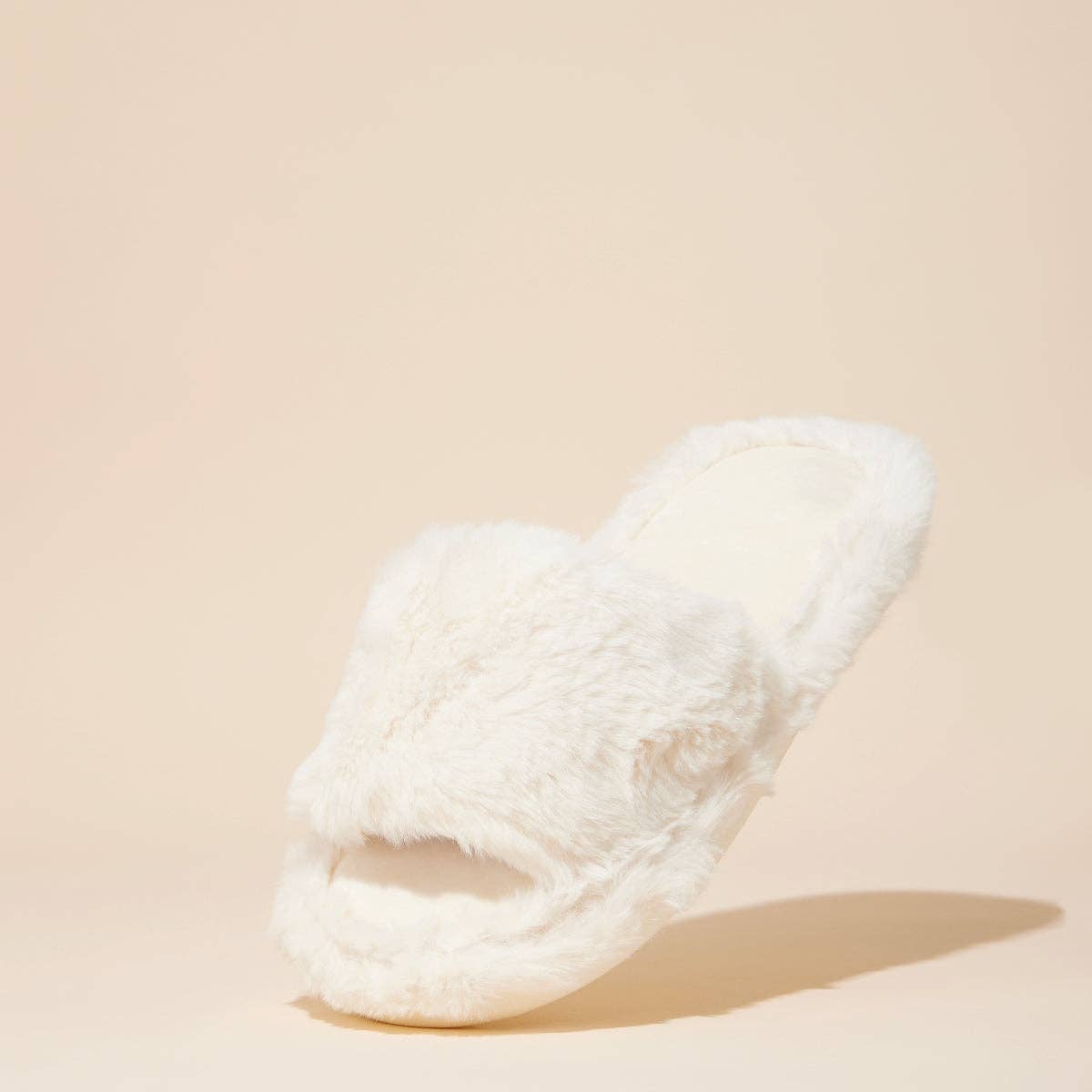 Plush Faux Fur Slide Slippers