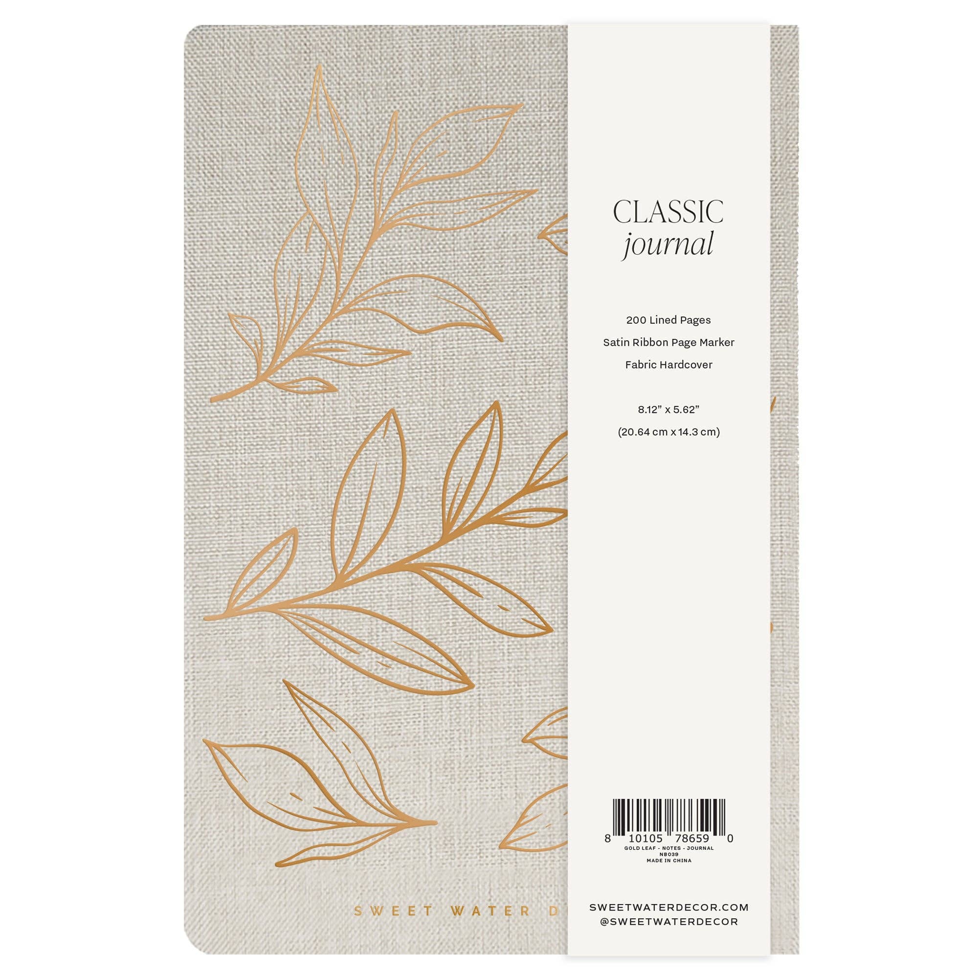 Gold Leaves Notes Journal - Cloth + Cabin