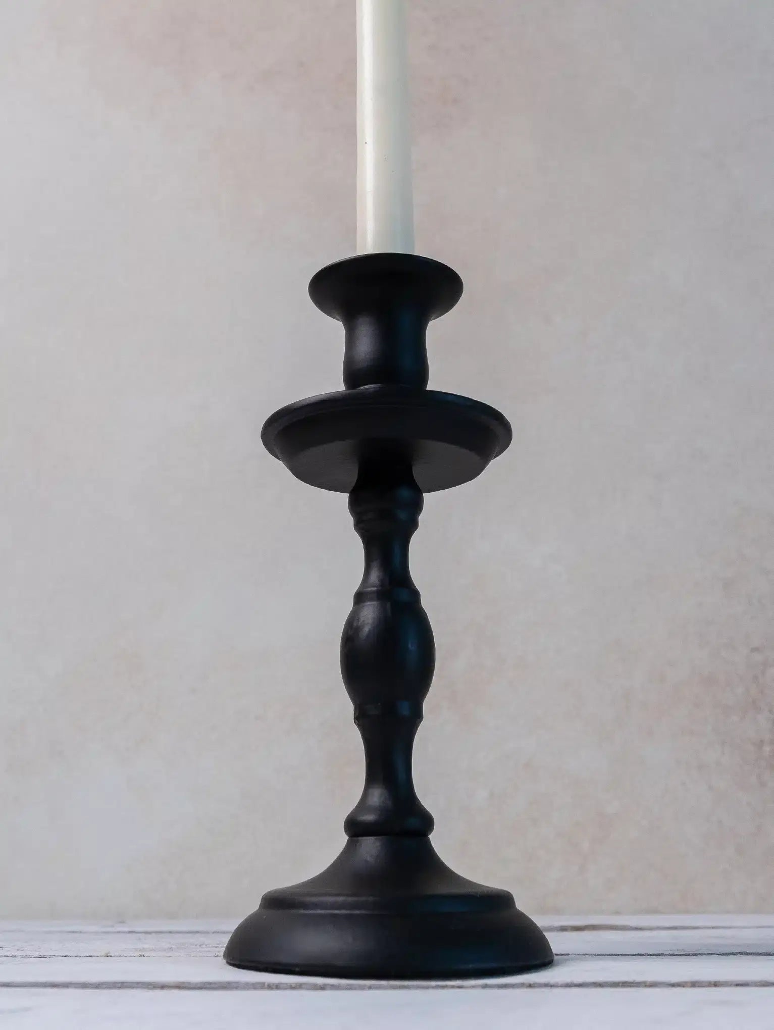 Black Empire Taper Candle Holder Medium