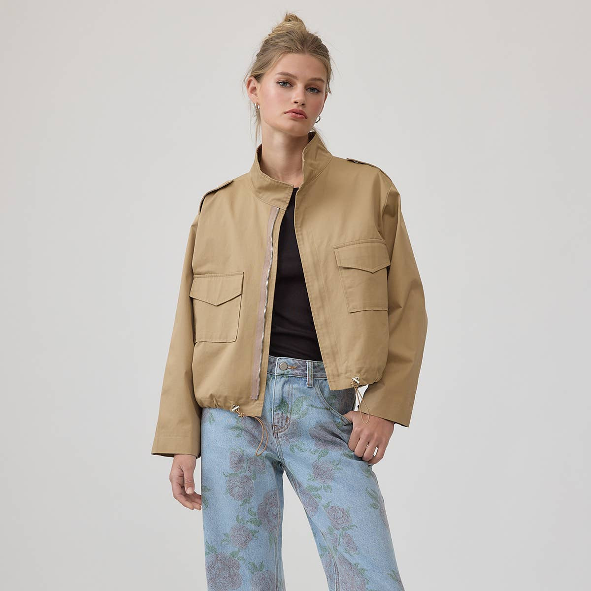 Monique Modern Cropped Utility Jacket - Cloth + Cabin