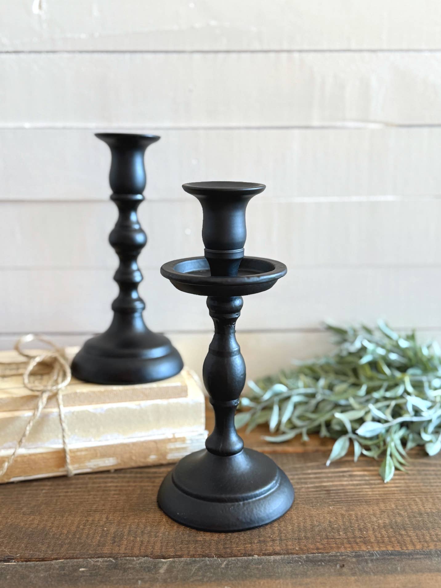 Black Empire Taper Candle Holder Medium