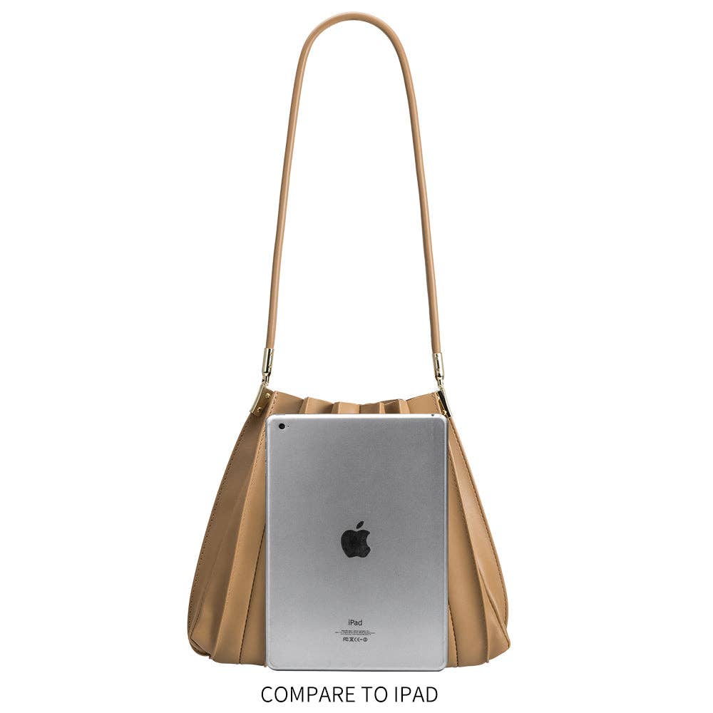 Carrie Tan Pleated Vegan Shoulder Bag - Cloth + Cabin