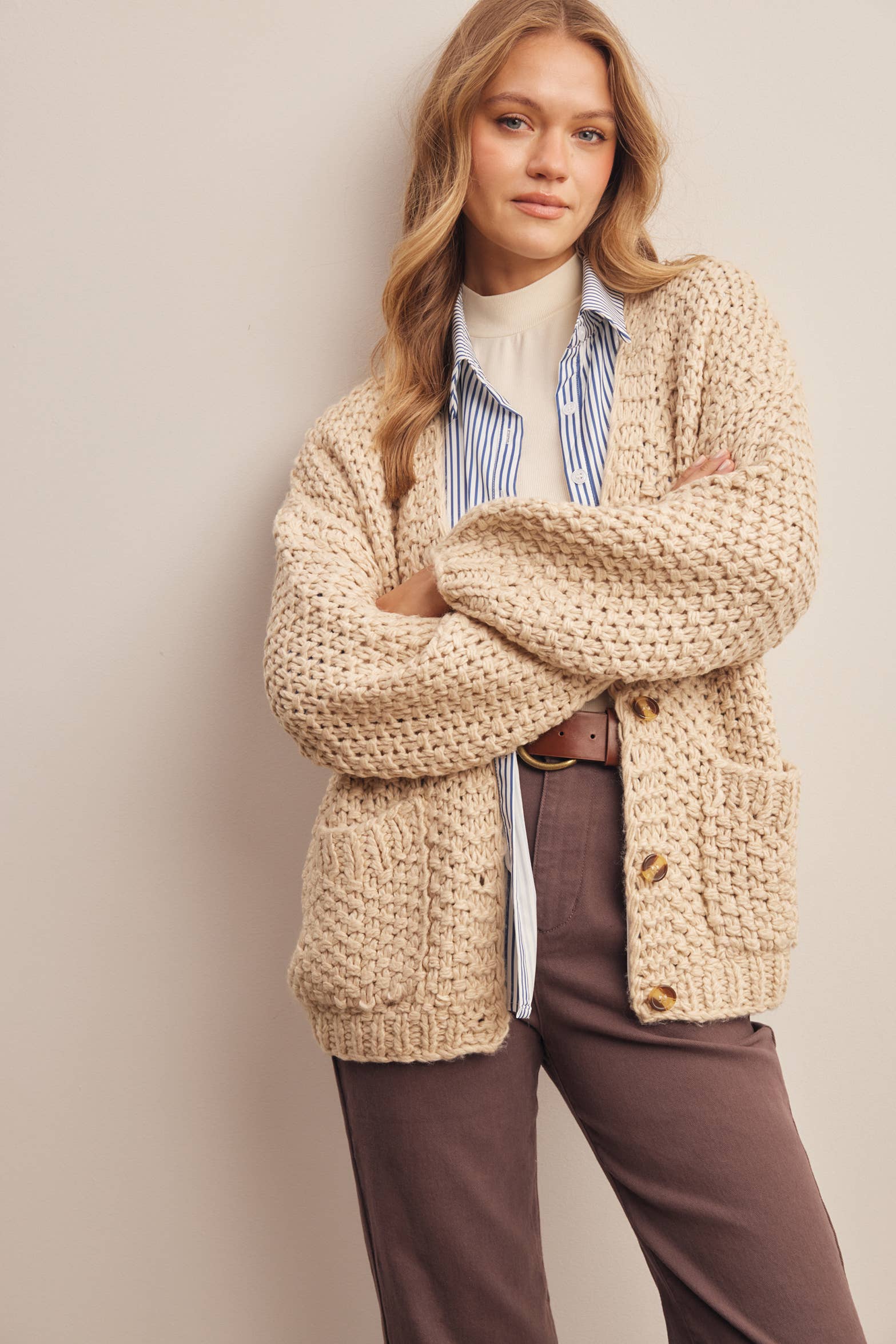 Aliza Handmade Chunky Knit Cardigan