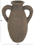 Rustic Dark Brown Ceramic Vase