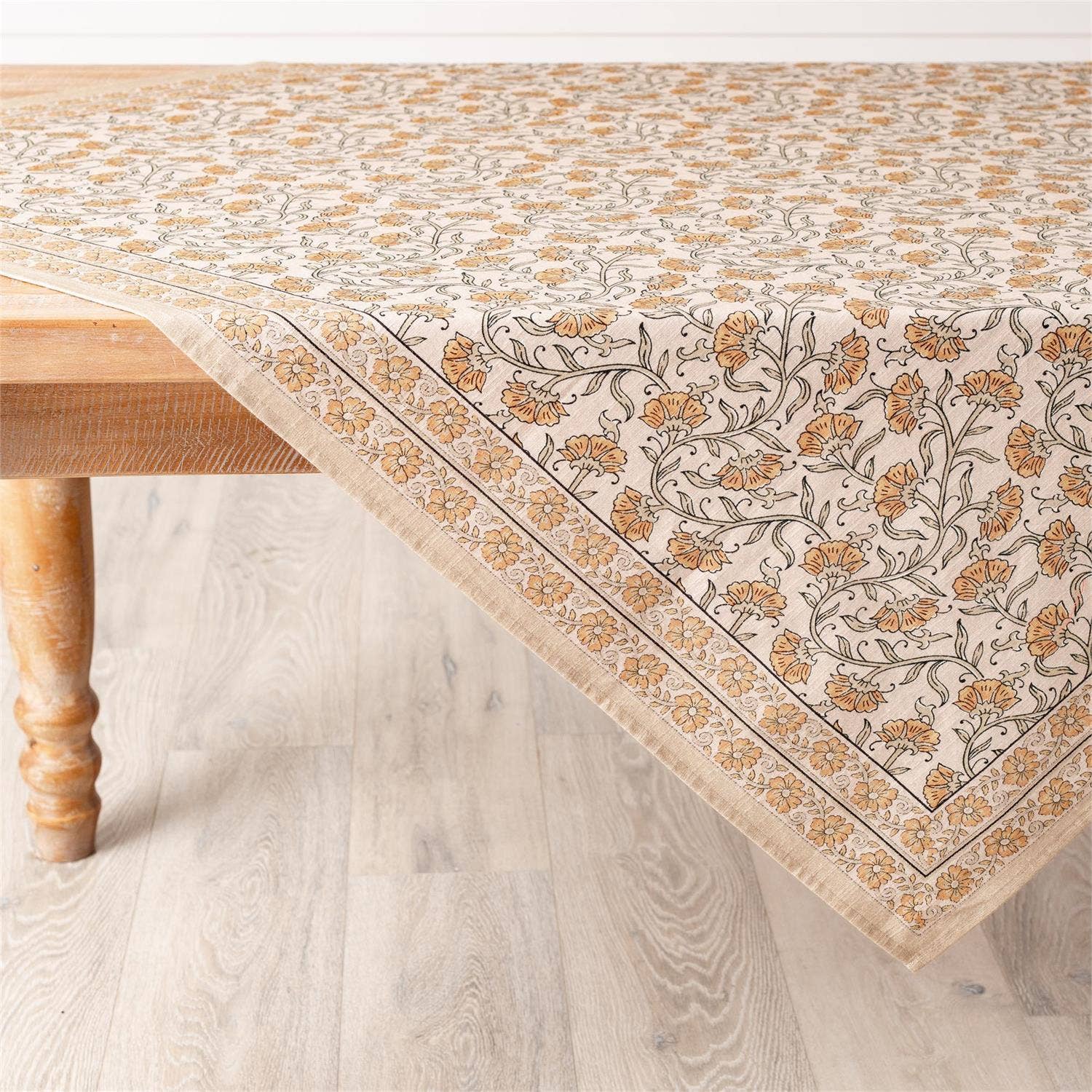 Dandelion Block Print Tablecloth - Cloth + Cabin