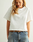 Baylee Short Sleeve Linen Knitted Top
