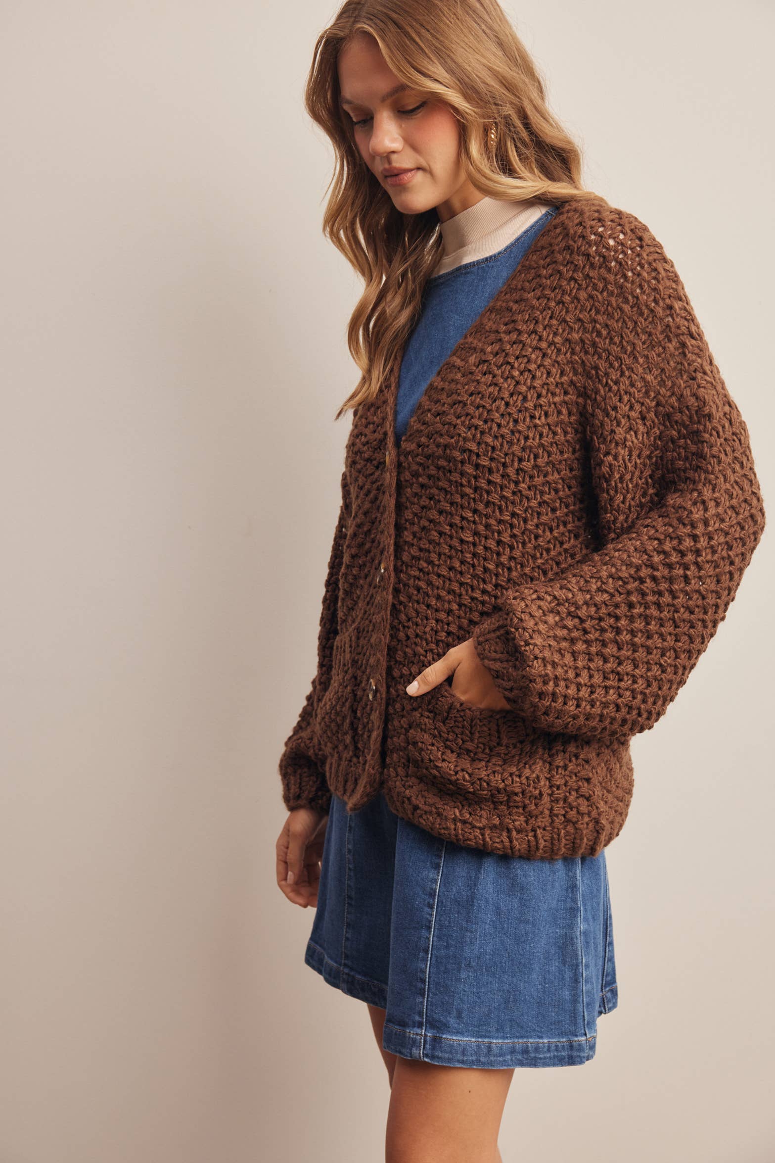 Aliza Handmade Chunky Knit Cardigan
