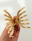 Hailey Solid Gold Metal Octopus Claw Clip - Large
