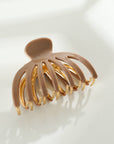 Hailey Solid Gold Metal Octopus Claw Clip - Large