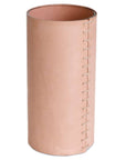 Mid Century Leather Wrapped Glass Vase - Cloth + Cabin