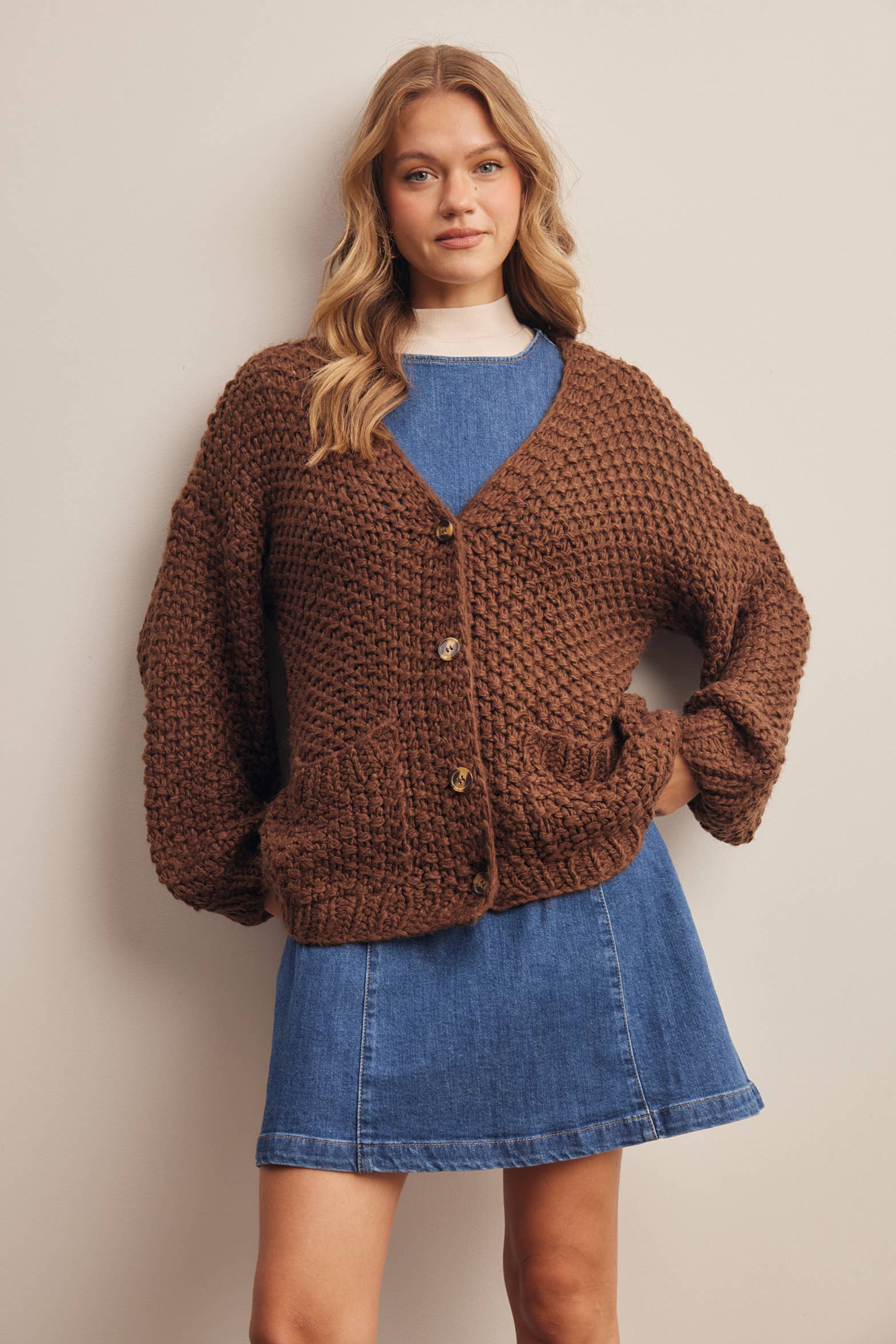 Aliza Handmade Chunky Knit Cardigan
