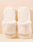 Plush Faux Fur Slide Slippers