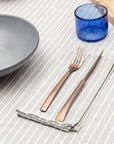 Grey Striped Tablecloth - Cloth + Cabin
